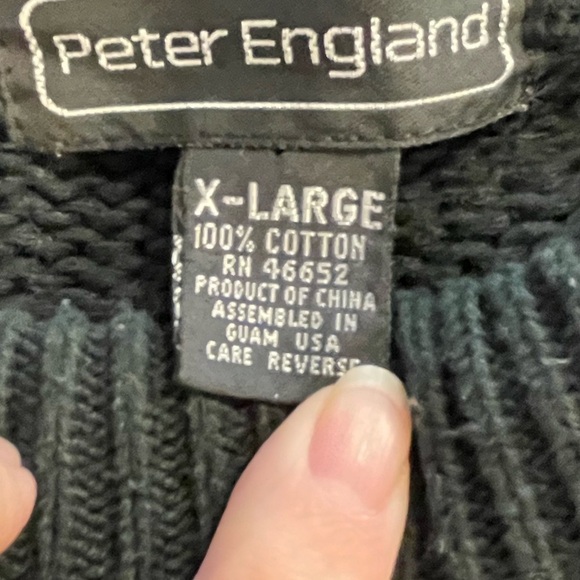 PETER ENGLAND COTTON CREWNECK SWEATER - XLarge - Picture 2 of 2